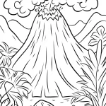 coloriage Volcan à imprimer