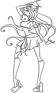 coloriage Winx a imprimer pour enfant de 4 ans