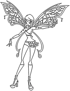 coloriage Winx à imprimer pour enfant de 6 ans