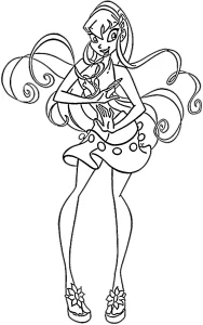 coloriage Winx et decoupage