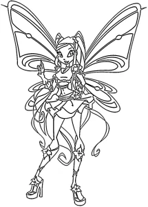 coloriage Winx à imprimer pour enfant de 8 ans