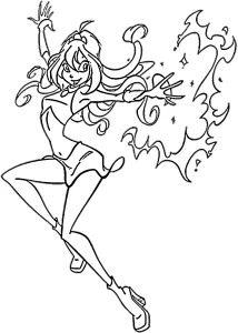 coloriage Winx à imprimer pour enfant de 7 ans