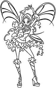 coloriage Winx pour enfant de 3 ans