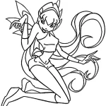 coloriage Winx à imprimer pour enfant de 4 ans