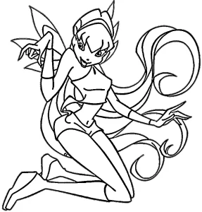 coloriage Winx à imprimer pour enfant de 4 ans