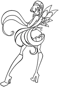 coloriage Winx pour primaire
