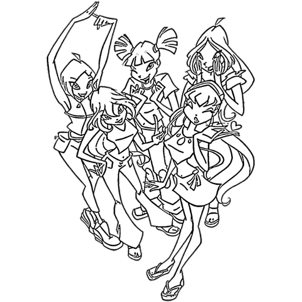 Tranh tô màu Winx