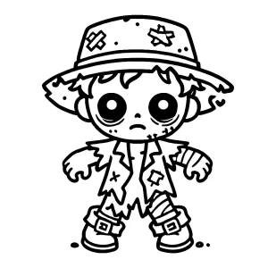 coloriage Zombie pour enfant de à imprimer