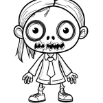 coloriage Zombie educatif pour enfant