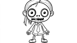 coloriage Zombie educatif pour enfant