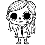 imprimer coloriage Zombie gratuit