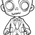 coloriage Zombie à imprimer gratuit