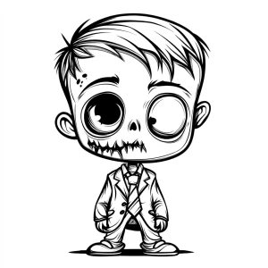 coloriage Zombie pour enfant à imprimer
