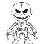 coloriage Zombie à imprimer pour enfant de 8 ans