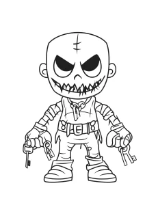 coloriage Zombie à imprimer pour enfant de 8 ans