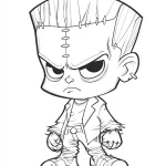 coloriage Zombie et decoupage