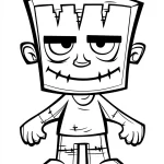 coloriage Zombie pour enfants