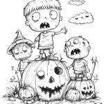coloriage Zombie pour enfant de 10 ans