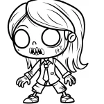 coloriage Zombie à imprimer pour enfant de 7 ans