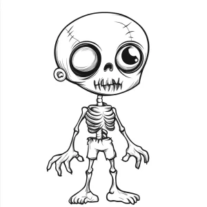 coloriage Zombie à imprimer pour enfant de 12 ans