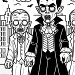 imprimer coloriage Zombie gratuit