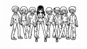 coloriage Zombie à imprimer gratuit