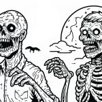 coloriage Zombie pour enfant de 3 ans