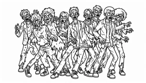 coloriage Zombie à imprimer