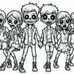 coloriage Zombie et dessin a imprimer