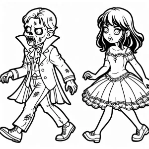 coloriage Zombie à imprimer gratuitement
