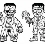 coloriage Zombie gratuit