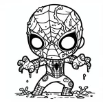 coloriage Zombie gratuit à imprimer