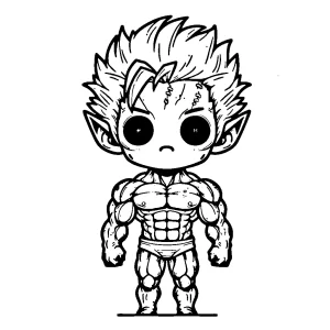 coloriage Zombie à imprimer pour enfant de 3 ans