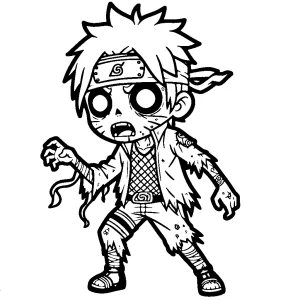 coloriage Zombie pour enfant de 10 ans