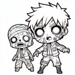 coloriage Zombie à imprimer gratuit