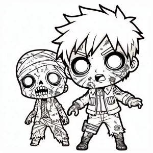 coloriage Zombie à imprimer gratuit