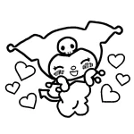 imprimer coloriage Kuromi pour enfant