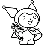 coloriage Kuromi pour enfants à imprimer