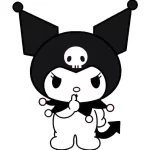 coloriage Kuromi et découpage à imprimer