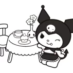 coloriage Kuromi et dessin a imprimer