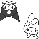 coloriage Kuromi pour enfants à imprimer