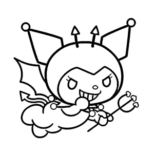 coloriage Kuromi et découpage à imprimer