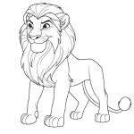 coloriage Roi Lion a imprimer