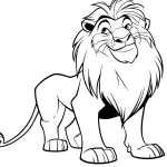 coloriage Roi Lion à imprimer gratuit