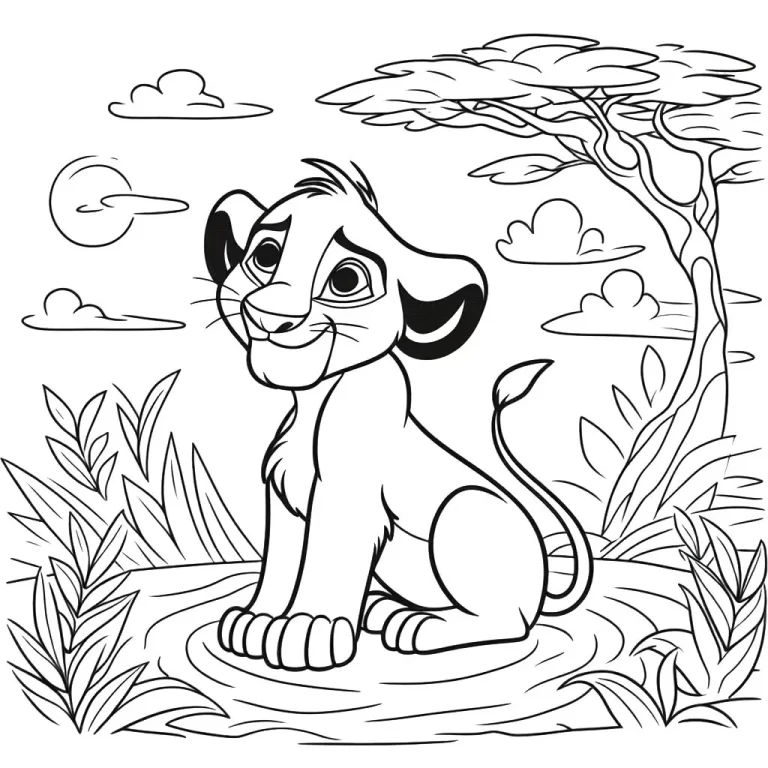 Tranh tô màu Roi Lion