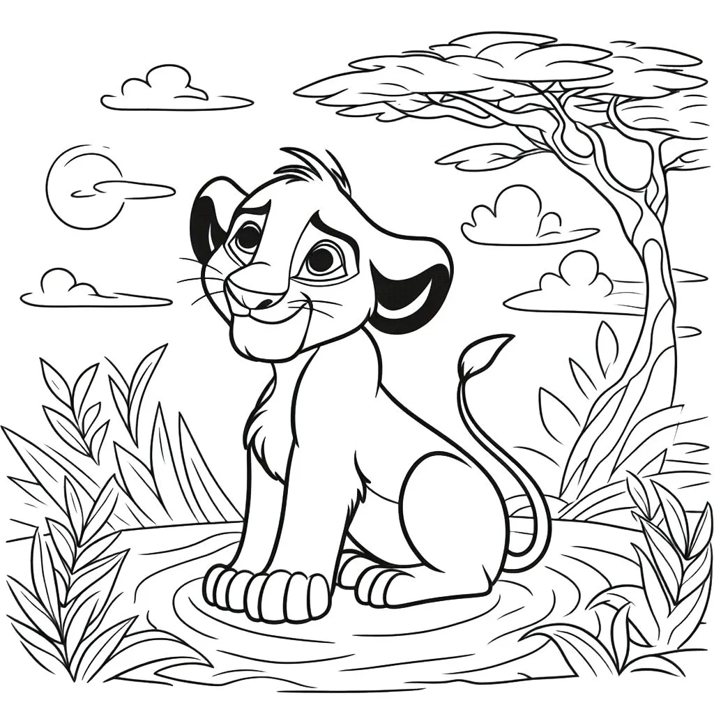 Tranh tô màu Roi Lion