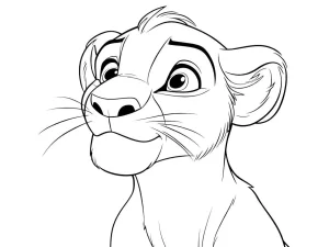 coloriage Roi Lion et decoupage a imprimer gratuit