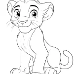 coloriage Roi Lion à imprimer pour enfant de 3 ans