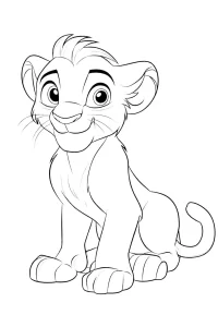 coloriage Roi Lion à imprimer pour enfant de 3 ans
