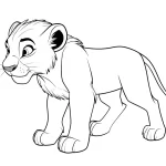 coloriage Roi Lion pour enfants a imprimer gratuit